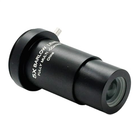 1,25 Okulärt teleskop, 2X Barlow lins 1,25, 3,5 mm Barlow Achromatisk lins 5X okulärt teleskop, metallmånfilter anslutningsgränssnitt med M42-tråd för astronomiskt