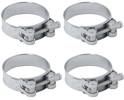 DOJA Industrial Joint Bolt Clamp, 104-112 mm Diameter, Pack of 4, Metal T-Bolt Pipe Clamps, Hose Clamps, Hose Clamps, Hose Clamp, Exhaust Clamp, Hose Clamp, Hose Clamp, Ear Clamps