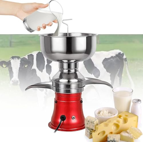 Séparateur de crème de lait électrique - Capacité de 5L - 50 L/H - Séparateur de lait électrique - Centrifugeuse - Séparateur de lait pour lait de vache, lait de chèvre, ferme