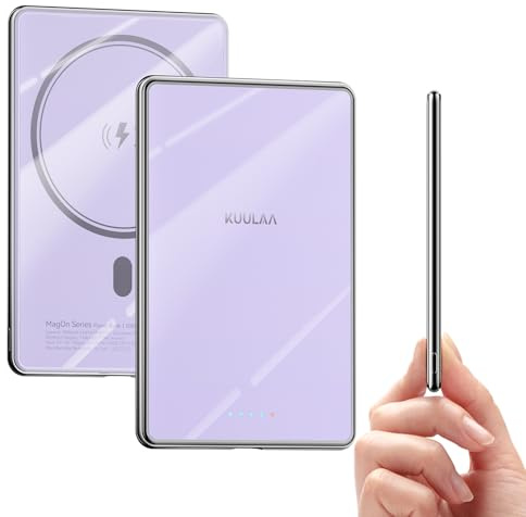 Magsafe Power Bank 10000 mAh, power bank magnetico per iPhone 15/14/13/12 serie, caricabatterie senza fili PD 20 W USB C induttiva ricarica rapida, batterie esterne con supporto