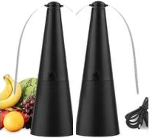 driattie 2pcs Ventilatore da tavolo Anti Mosca Caccia Mosca Da Tavolo Ricaricabile Respinge Mosche con Lame Riflettenti, Ventilatori Caccia Mosca per Picnic e Barbecue