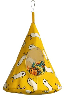 Wäscheklammerbeutel, 35x21cm Gelber Waschbarer Konischer Klammerbeutel für Wäscheklammern, Wiederverwendbarer Wäscheklammerkorb aus Leinen mit Haken für Clothespin Aufbewahrung