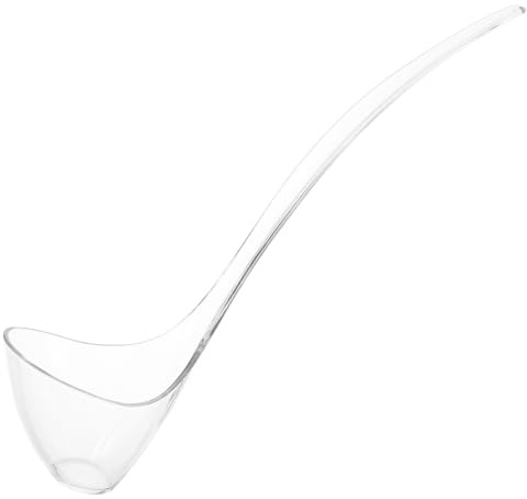 POPETPOP Mestolo Per Zuppa in Plastica Riutilizzabile Trasparente Da Cucina Per Servire Salse Adatto Famiglie Hotel Ristoranti Eventi Buffet e Uso Domestico