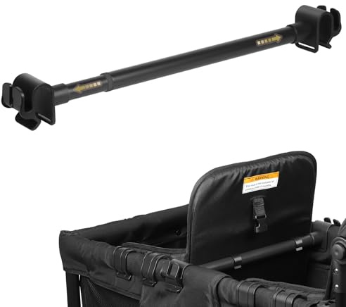 Universal Forward-Facing Stroller Wagon Support Bar,Length Adjustable Crossbar with Hook-Built in,Easy to Install & Remove Bus-Style Seating Upgrade Accessories