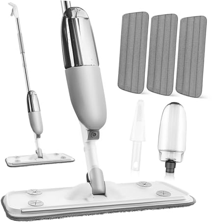 DEARMAMY Trapeador Aerosol para Pisos Almohadillas De Microfibra Limpiador De Pisos Húmedo y Seco para Uso Diario Casa