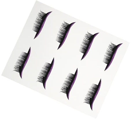 Ipetboom 4 Pares Delineador de Ojos y Pestañas Postizas Calcomanías Adhesivas Temporales para Maquillaje de Ojos de Perfilador Diseño para Mujer
