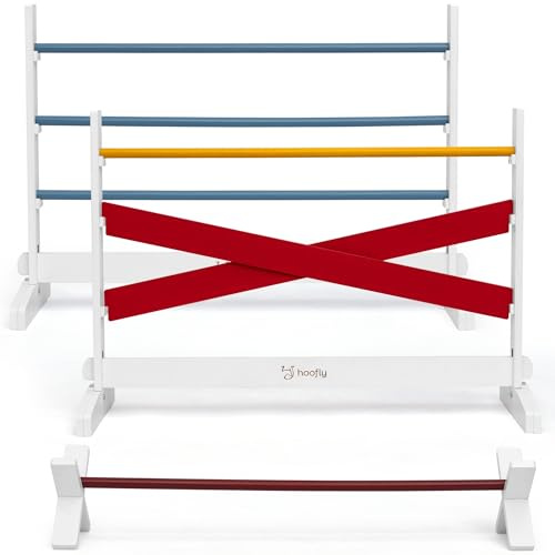 Hoofly Hobby Horse Hindernisse Set – 2 Steilsprünge & 1 Cavaletti/Hindernisse Hobby Horsing Zubehör & Hürden Kinder/Sprünge zum Spielen & Trainieren/Steckenpferd Parcours & Geschenk Kinder