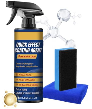 Dewireaey Spray De Revestimiento Para Coches,Efecto Rápido 120ml Pulido Para Coche De Alto Brillo,Spray De Recubrimiento Cerámico Para Coches - Para Exterior Faro Neumático Accesorio Motocicleta