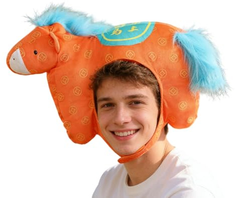 Genérico Bonnets d'animaux pour enfants et bébés - Bonnet en peluche de dessins animés pour enfants - Pour le théâtre, la fête, les photos et l'école