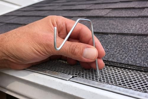 Christmas Hook 50 Count | for gutters with Perforated or mesh Gutter Guard | Clips | Hangers | to Hang Christmas Lights on gutters with Gutter Guard in Place | Clip | Made in USA