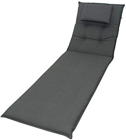 8 cm Doppler Luxus Rollliegenauflage mit Kopfkissen 940, Uni anthrazit