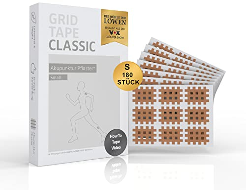 AKTIMED Grid Tape CLASSIC - Crosstape Gitterpflaster zur universellen Anwendung - Akupunkturpflaster Gitter dermatologisch getestet - Gittertape zum Kleben von Schmerz- und Triggerpunkten