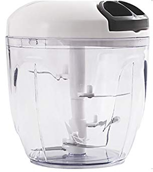 LTLCLZ Manuel Mixeur Coupe Legumes à Couper Viande, Multifonctions Mini Hachoir Manuel, 900Ml Hachoir Manuel Coupe Oignon avec 5 Lames en Acier Inoxydable, Légumes, Fruits,Aliments