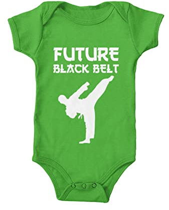 Haase Unlimited Future Black Belt - Karate Master Bodysuit (Light Green, 12 Months)