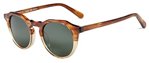 ZENOTTIC Vintage Runde Polarisierte Sonnenbrille für Herren Damen UV400 Schutz
