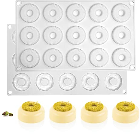Silicone Donut Mold Round Doughnut Silicone Candy Molds Non-Stick Silicone Molds Perfect For Donut Cake Biscuit Bagels Dishwasher Safe