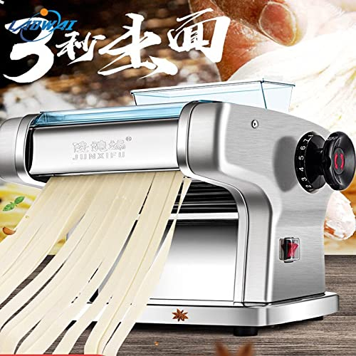 UK Plug Electric Noodle Making Pasta Maker Dough Roller Noodle Cutting Machine (Color : Two Knife)