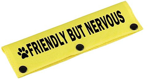 Funny Leash Sleeve Friendly But Nervous Dog Leash Wrap Sleeve Pet Birthday Gift (Friendly But Nervous-YE Sleeve)