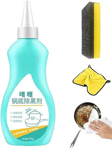 Gel Cleaner for Cookware Bottom, Bottom of The Pot Black Scale Cleaner, Cookware Blackening Agent Burnt Iron Pot Bottom Polishing Kitchen Cleaner (1pcs)