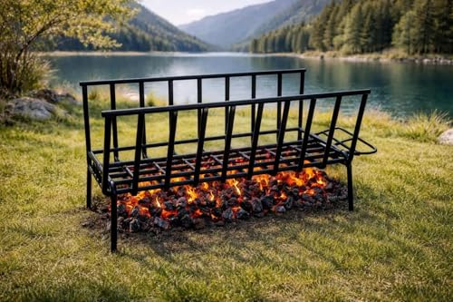 Parrilla Argentina de Hierro Asado Brasero Parrilla Brasero Premium (Hierro Movable, 48,8 x 20,3 cm)