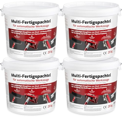 Fertigspachtel Mehrzweckspachtel Q1-Q4, Fugenspachtel Innen 100kg Perfekt Weiss Multispachtel Glätten Taping Füll Finish L5