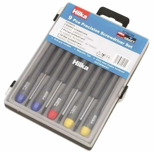 9pce Precision Screwdriver Set, Magnetic Tips, Small Head Screwdriver Set