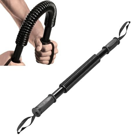 HERCHR Power Twistering Bar, 20kg/44lbs Oberkörper-Trainingsgerät Biegehantel Widerstand Hochleistungs Federexpander Armtrainingsgerät für Stärkung von Brust Schulter Unterarm Bizeps Und Arm
