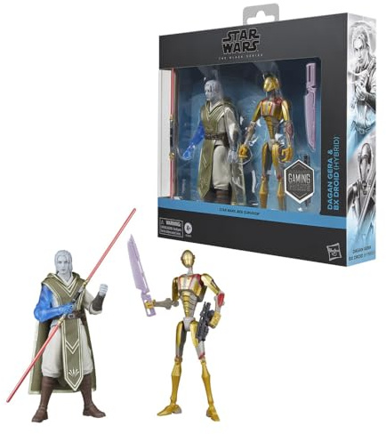 Hasbro Star Wars The Black Series, Dagan Gera e Droide BX (Ibrido), confezione da 2 action figure ispirate al videogioco Star Wars Jedi: Survivor, da 15 cm