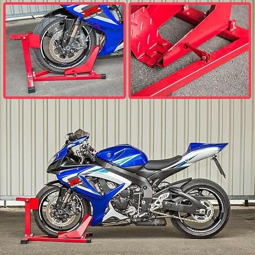 Motorcycle Front Wheel Chock Motorbike Garage Transport Paddock Stand