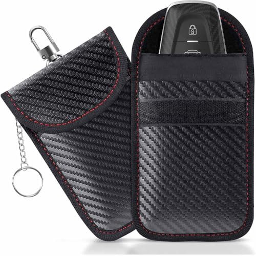 Voarge 2 Pezzi Custodia protettiva per Keyless, Portachiavi Auto Antifurto per Custodia Keyless RFID Blocker Protezione Antifurto per Custodia Protettiva, Blocca i Segnali Delle Auto