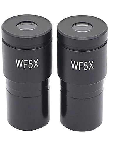 Mikroskop-Zubehör für biologisches Mikroskop-Okular WF5 WF10 WF15 WF16 WF20 WF25, Montage 23,2 mm Weitfeld, optische Linse, Mikroskopzubehör, Haltbarkeit und zuverlässige Leistung (WF5X-20mm)