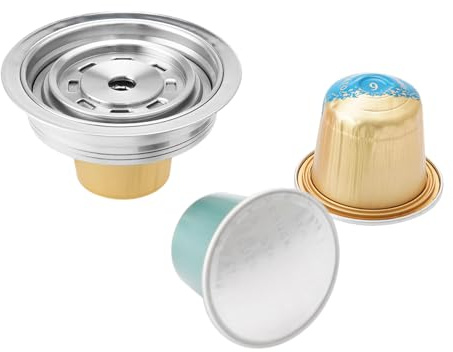 Adattatore riutilizzabile Vertuoline per NS Pod Vertuo Pop Next Adattatore per capsule di caffè Convertitore in acciaio inossidabile compatibile con Delonghi ENV135 VertuoLine GCA1 (40 ml)