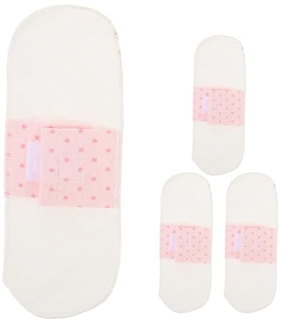 BESTYASH 4Pcs Reusable Cotton Panty Liners Soft Washable Menstrual Cloth Pads Breathable Leakproof Period Liners for Pregnancy Postpartum