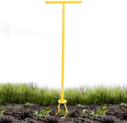 Outil de jardin à main – cultivateur de griffes de jardin – outil à main de jardinage polyvalent, gouvernail de sol rotatif portable, retrait pour cour, pelouse, lits