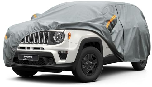 Kayme Heavy Duty Car Cover Waterproof Breathable, Custom Fit Jeep Renegade(2014-2025), Outdoor Full Cover Sun Rain UV Dust All Weather Protection. Shipping From European Warehouse