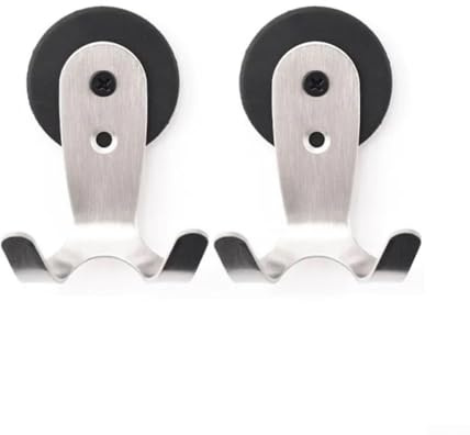 2 Stück Kaffee-Siebträgerhalter, Edelstahl, magnetischer Kaffeegriffhalter, zum Aufkleben von Metallschränken, Kühlschränken, Kaffeemaschinen (Silber)