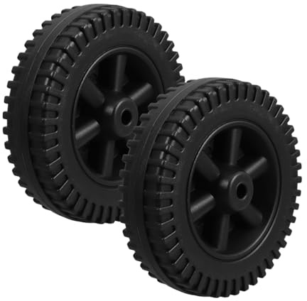 Ruote per Barbecue 6 Pollici 2 Pezzi in Hdpe Nere per Carrello