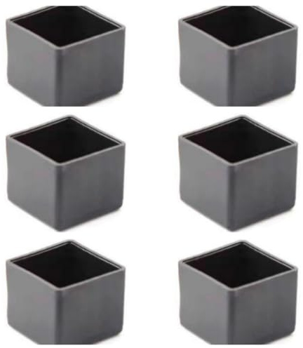 YKAFADE Lot de 8 capuchons de protection carrés pour pieds de chaise - 30 x 30 mm - Antidérapants - En silicone - Pour sols en bois dur