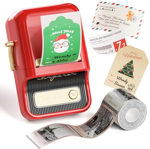 NIIMBOT Étiqueteuse B21 Pro 300 dpi Bluetooth, imprimante étiquettes | Impression rouge-noir & photos, appareil étiquettes autocollantes pour études, fiches de révision et scrapbooking