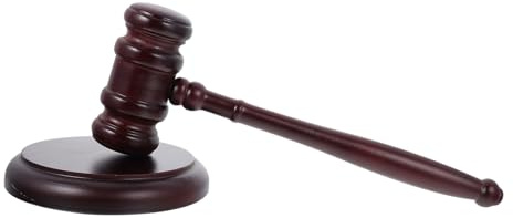 DIYEAH Martillo De Juez De Madera Compacto Base, Martillo Para Subasta, Juguete De Rol Práctico y Portátil Para Jueces, Abogados y Reuniones Profesionales