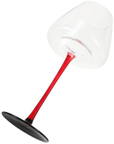 IMIKEYA Copas de Vino para Celebraciones Diseño Elegante y Agarre Cómodo de Cristal con Tallo Alto Rojo de 710 Ml y Catas de Vino en Casa