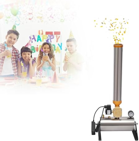 EPIKNOWEE Cañón de Confeti Autónomo Portátil-Pack de 2 Lanzador de Confeti Profesional 150W Mando a Distancia Inalámbrico con Ángulo Ajustable Para Eventos Interiores/Exteriores