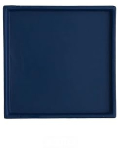 changgengyi Pflanzschale Quadratischer Blumentopf-Untersetzer 7,8 Zoll, Hausgartenarbeit for Keramikpaletten-Pflanzen-Tropfschale(Navy Blue)