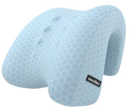 XLWLLNJ Oreiller Appui-tête Coussin de Nuque Mémoire Soutien Cervical Accessoire Chaise Polyvalent Respirant pour Soulager Le Cou Adapté Au Travail Sal, Bleu