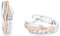 Amor Creolen 925 Sterling Silber Damen Ohrschmuck, mit Zirkonia synth., 1,2 cm, Bicolor, Kommt in Schmuck Geschenk Box, 2026218
