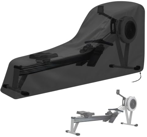 Andacar Rowing Machine Cover for Concept 2 Rowing Machine Waterproof Rower Cover Dustproof Fitness Equipment Protective Cover - 95 L×24 W×40 H, Black