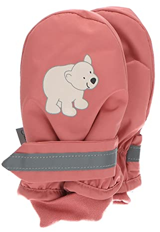 Sterntaler Baby Unisex Kinder Fäustel Eisbär Handschuh - Baby Fäustlinge Winter, Baby Handschuhe - mit Eisbär (wasserabweisend) - rosa, 2