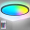 B.K.Licht - Pannello LED a luce indiretta, telecomando, luce colorata RGB+W, pannello LED soffitto, pannelli led, pannelli led soffitto, pannelli luminosi led, led rgb panello, 42x3 cm, nero