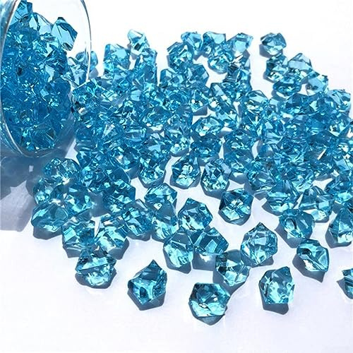 Set di 200 Gemme acriliche di Alta qualità, 200 Pietre preziose in plastica acrilica, Pietre di Ghiaccio da spargere per vasi, Accessori Decorativi per Acquario, Colore