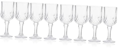 BESTonZON 8 Pièces Ensembles De Vaisselle De Mariage Verres Flûtes Claires Verres À Vin De Porto Verre À Vin Verres À Vin À Pied Tasse En Verre Exquis Verre À Vin Romantique Gobelet Whisky